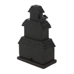 Back Haunted House Black Incense Cone Holder Burner