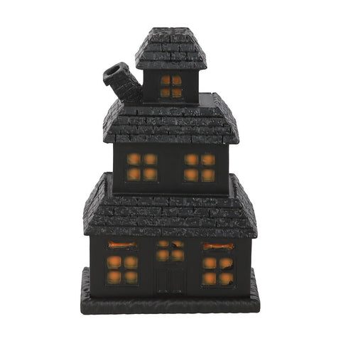 Haunted House Black Incense Cone Holder Burner front