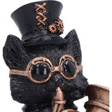 Head Music Meowstro Steampunk Black Cat Playing Horn Nemesis Now U7605B26