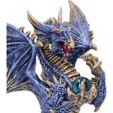 Close Up Nemesis Now Sapphire Blue Dragon with Orb Figurine 