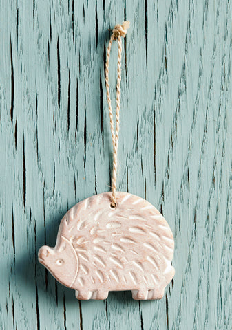 Hedgehog Terracotta Hanging Decoration