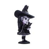 Hexara Witch Cult Cutie Figurine Ornament holding black Cat Nemesis Now