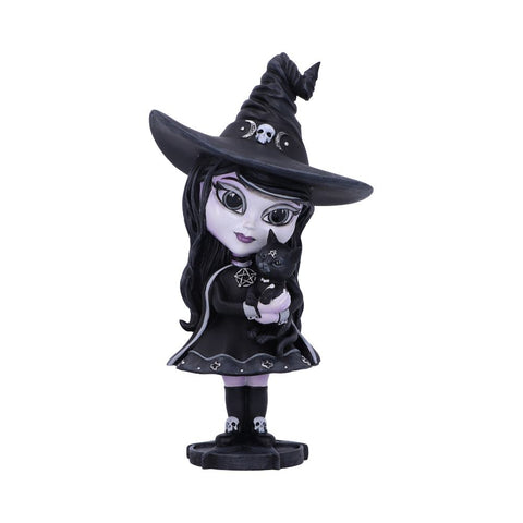 Hexara Witch Cult Cutie Figurine Ornament with black Cat Nemesis Now