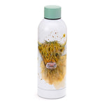 Highland Coo Cow Hot and Cold Drinks Bottle Jan Pashley Front