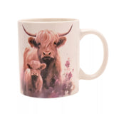 Highland Cow and Calf Country Living Ceramic Mug Widdop