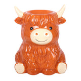 Front Highland Cow Ceramic Oil Burner Wax Warmer