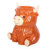 Side Highland Cow Ceramic Oil Burner Wax Warmer