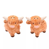 Country Living Highland Cow Salt and Pepper Set of 2 Shakers