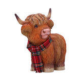 Highland Snug Cow Traditional Red Scottish Scarf Nemesis Now B7254C25 Side