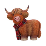 Highland Snug Cow Traditional Red Scottish Scarf Nemesis Now B7254C25 front