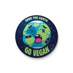 Ilustrata Save The Earth Go Vegan Pin Badge