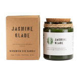 Boxed Jasmine Glade Soy Wax Woodwick Green Glass Candle Jar