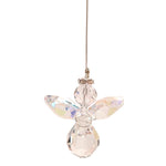 Lead Crystal Pink Hanging Angel