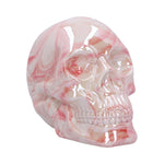 Side Marbellum Pink Ceramic Marble Skull 13.5cm Nemesis Now U6451X3