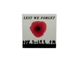 Lest We Forget Poppy Ceramic Coaster