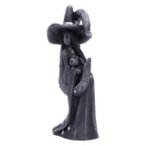 Front Side Little Souls Glow Figurine Witch and Cat in Crooked Crescent Moon