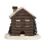 Smoking Log Cabin Incense Cone Burner Holder back air vent