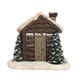 Smoking Log Cabin Incense Cone Burner Holder front