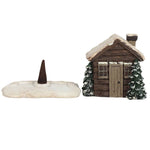 Smoking Log Cabin Incense Cone Burner Holder placement