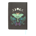 Back Luna Moth A5 Notebook 100 Sheets 200 Lined Pages 
