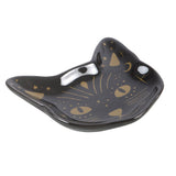 Side of Ceramic Magick Black Cat Face Shaped Trinket and Jewellery Dish
