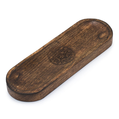 Mandala Wide Wooden Incense Stick Holder
