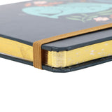  Midnight Hare and Moon A5 Lined Notebook Golden Edge