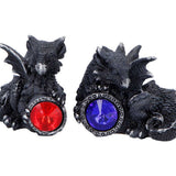 Midnight Reward Mini Black Dragon with Gemstone Nemesis Now S7452A26Red and lue