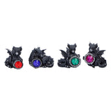 Front Midnight Reward Mini Black Dragon with Gemstone Nemesis Now S7452A26