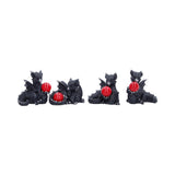 Midnight Treasure Mini Black Dragon with Red Ord Nemesis Now S7451A26