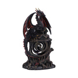 Midnight Warden Light-up Red and Black Dragon Hollow Ornament front