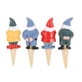 Mini Garden Gnome Ornaments Set of 4 