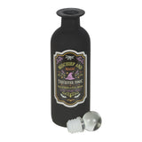 With Stopper Mischief and Magic Decorative Black Glass Potion Bottle