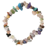 Mixed Gemstone Chip Elasticated Bracelet