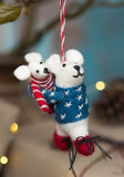 Mother And Baby Felt Polar Bear Namaste Fair Trade