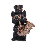 Music Meowstro Steampunk Black Cat Playing Horn Nemesis Now U7605B26