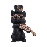 Music Meowstro Steampunk Black Cat Playing Violin Figurine Nemesis Now U7603B26
