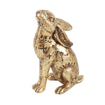 Mystical Moon Gazing Midnight Hare Resin Ornament 13cm