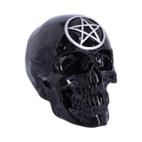 Black Magic Skull with Pentacle Pentagram Nemesis Now B5965V2 front