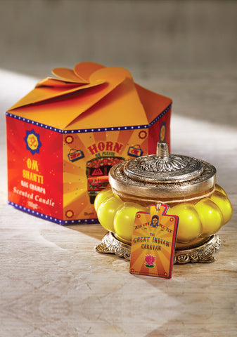 Om Shanti Scented Candle In Glass Jar