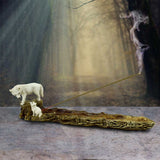 Wild Guide Wolf Mother and Cub Incense Holder Burner