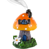 Orange Smoking Toadstool Incense Cone Burner