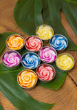 Pack of 10 Rose Tealight Candles Fairly Traded