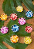 Pack of 10 Rose Tealight Candles Fair Trade
