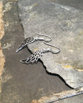 Pair Angel Wings Sterling Silver Hook Earrings