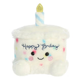Front of Palm Pal Happy B'Day Cake Soft Toy Plush Aurora World