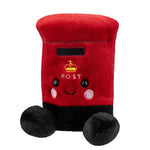 Side on Palm Pals Bobby Postbox Red Plush with Gold Crown Aurora World