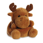 Front side Palm Pals Cinnamon Reindeer Soft Plush Aurora World 99132 Holiday Season