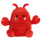 Front of Palm Pals Clawford Lobster with smiley face Soft Plush Aurora World