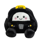 Palm Pals Freddie Black Taxi Soft Plush front of Pal